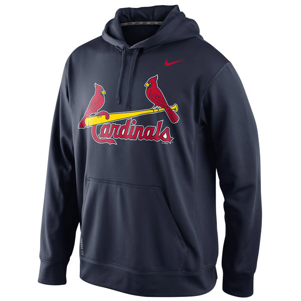 Men St. Louis Cardinals Nike KO Wordmark Performance Hoodie Navy